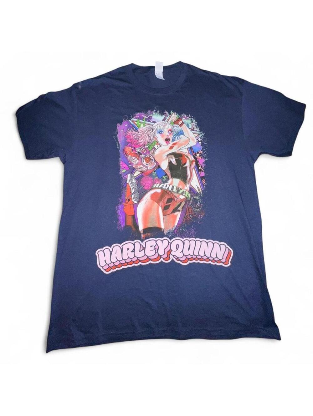 Harley Quinn Graphic T-Shirt DC Comics Reprint Large Y2K Style